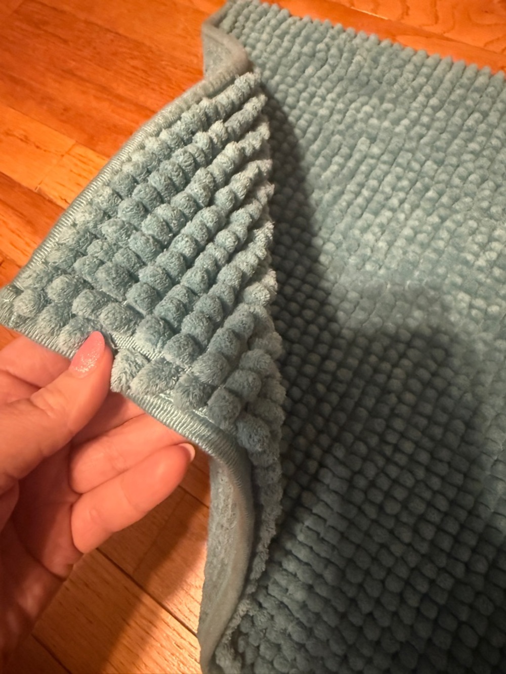 Plush Bathroom Rug - Teal 24x17